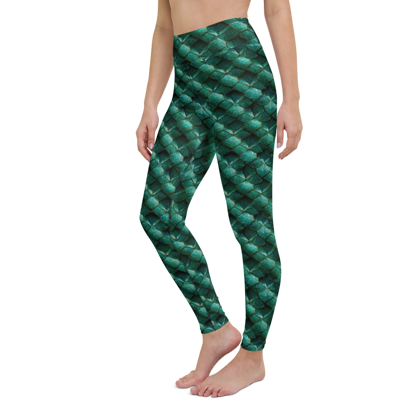 Emeralda the Great Forest Dragon Yoga Leggings