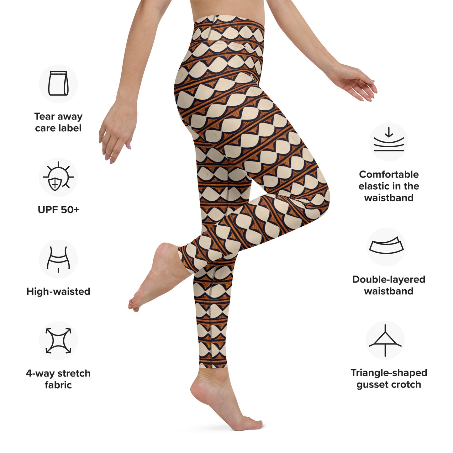 Kilimanjaro Creamsicle Yoga Leggings