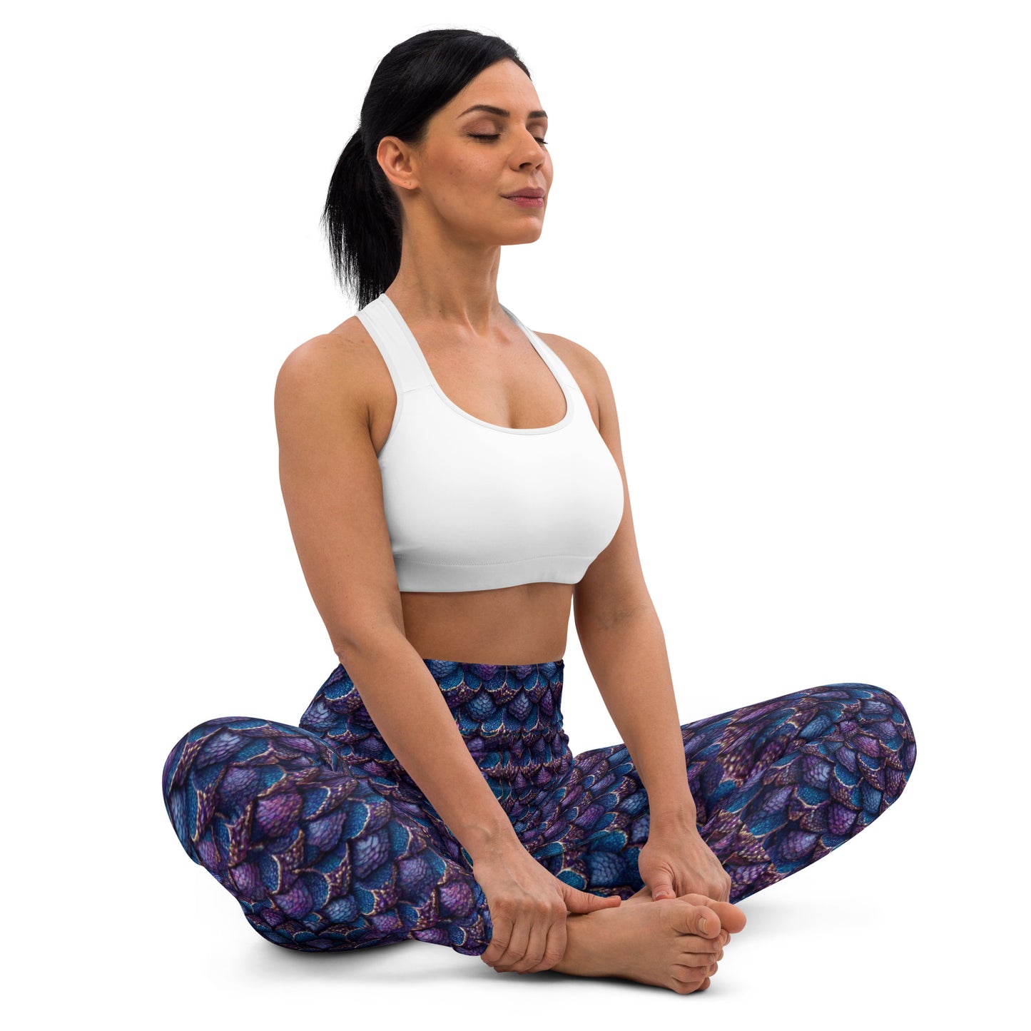 Luminosa, the Radiant Amethyst Drakon Yoga Leggings