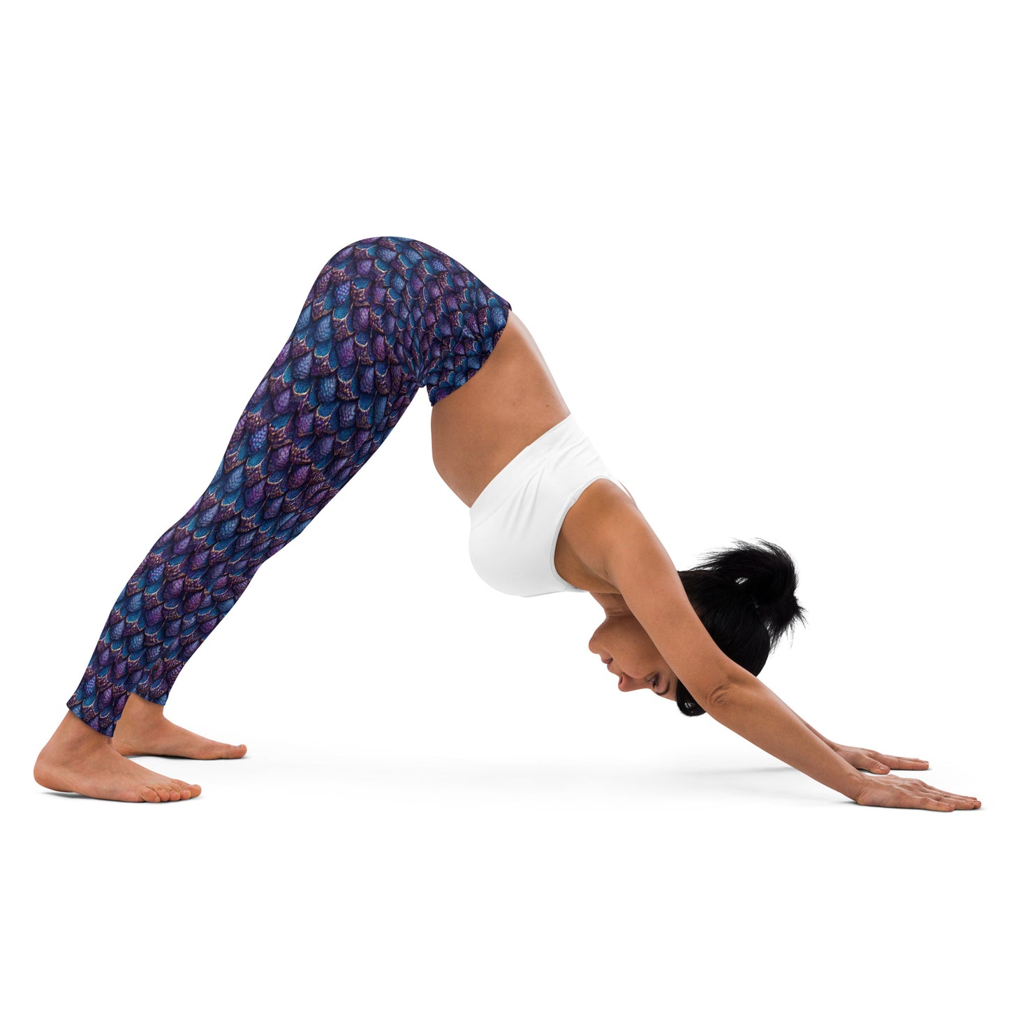 Luminosa, the Radiant Amethyst Drakon Yoga Leggings