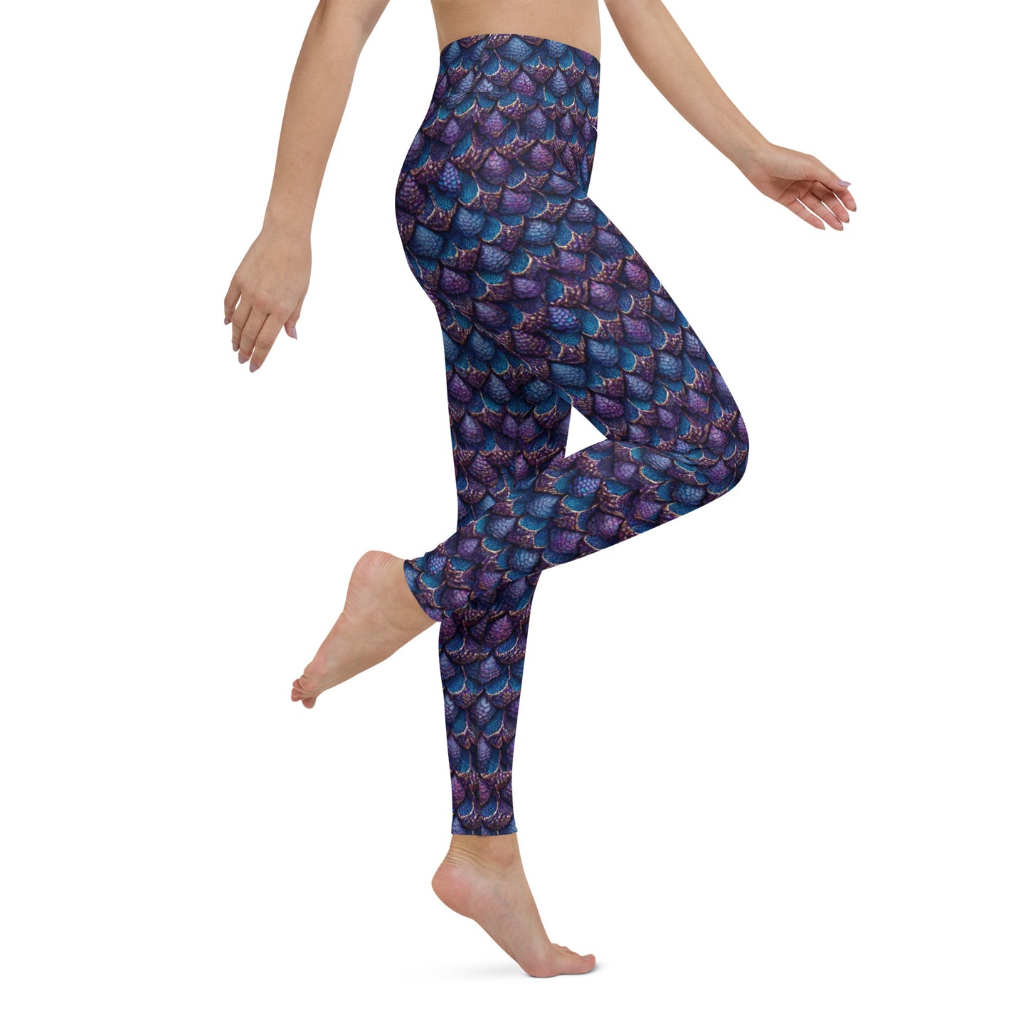 Luminosa, the Radiant Amethyst Drakon Yoga Leggings