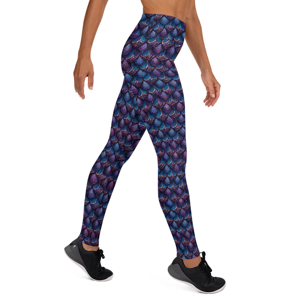 Luminosa, the Radiant Amethyst Drakon Yoga Leggings