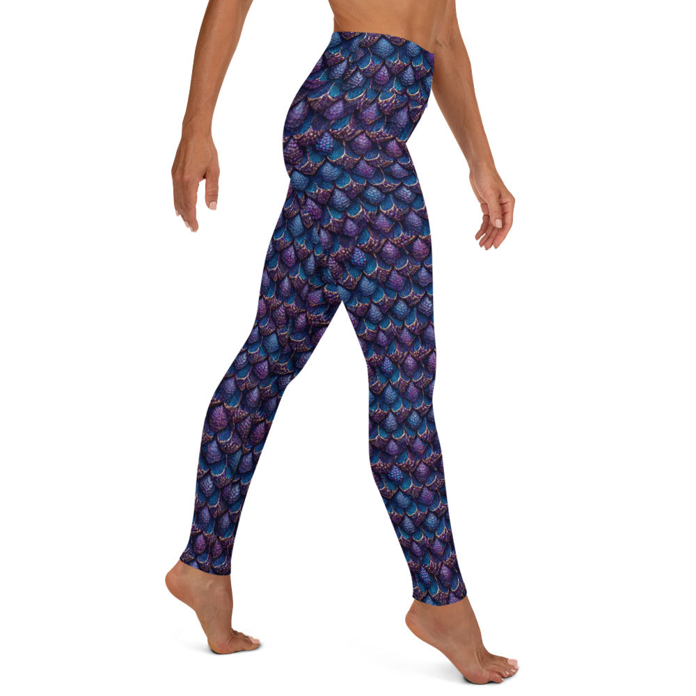 Luminosa, the Radiant Amethyst Drakon Yoga Leggings