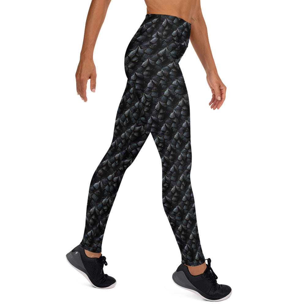 Onyxxor, the Cliff Sentinel Dragon Yoga Leggings