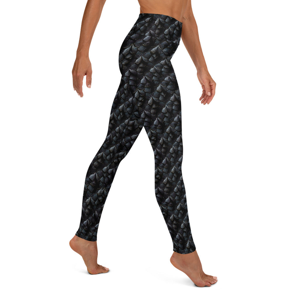 Onyxxor, the Cliff Sentinel Dragon Yoga Leggings