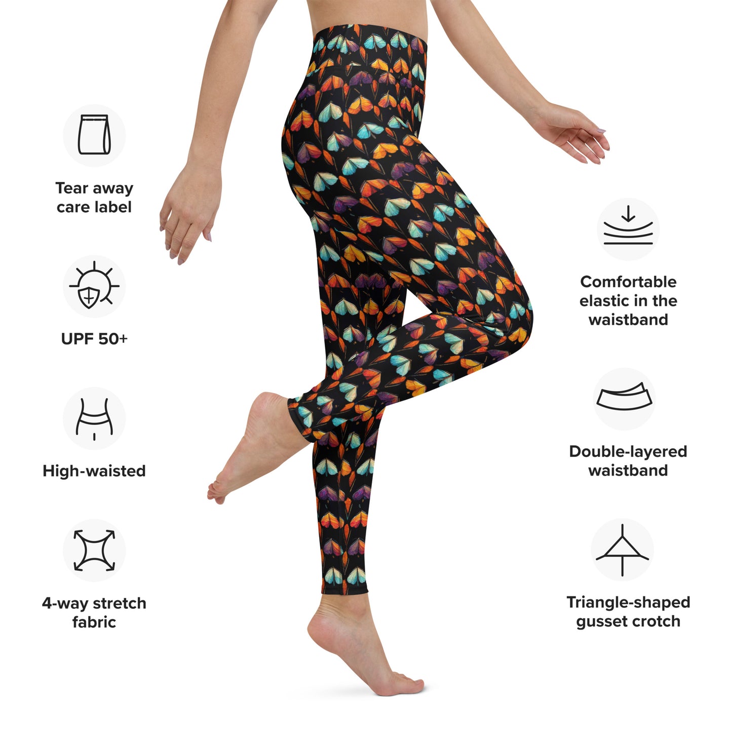 Quilted Wings Yoga Leggings