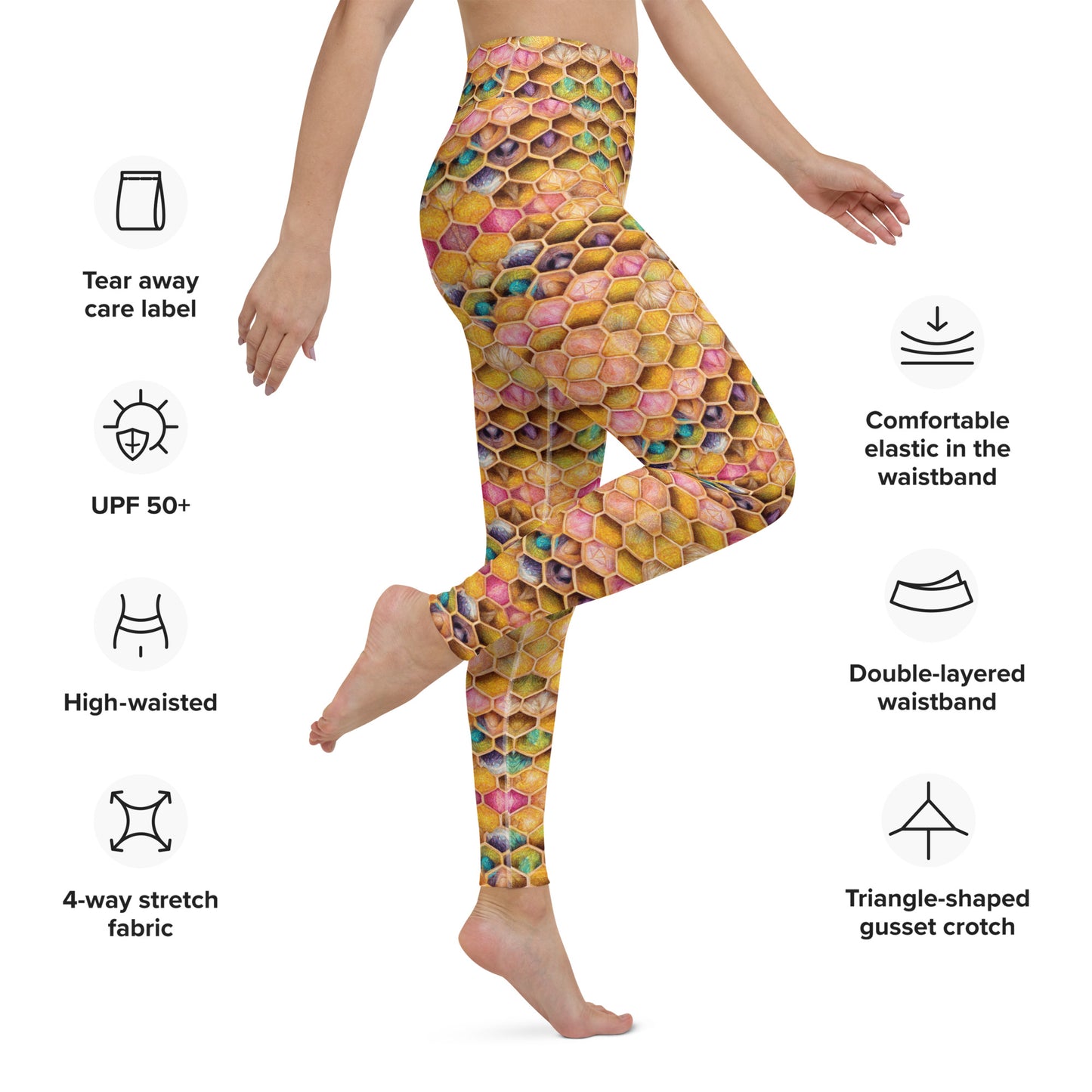 Rainbow Hive Radiance Yoga Leggings