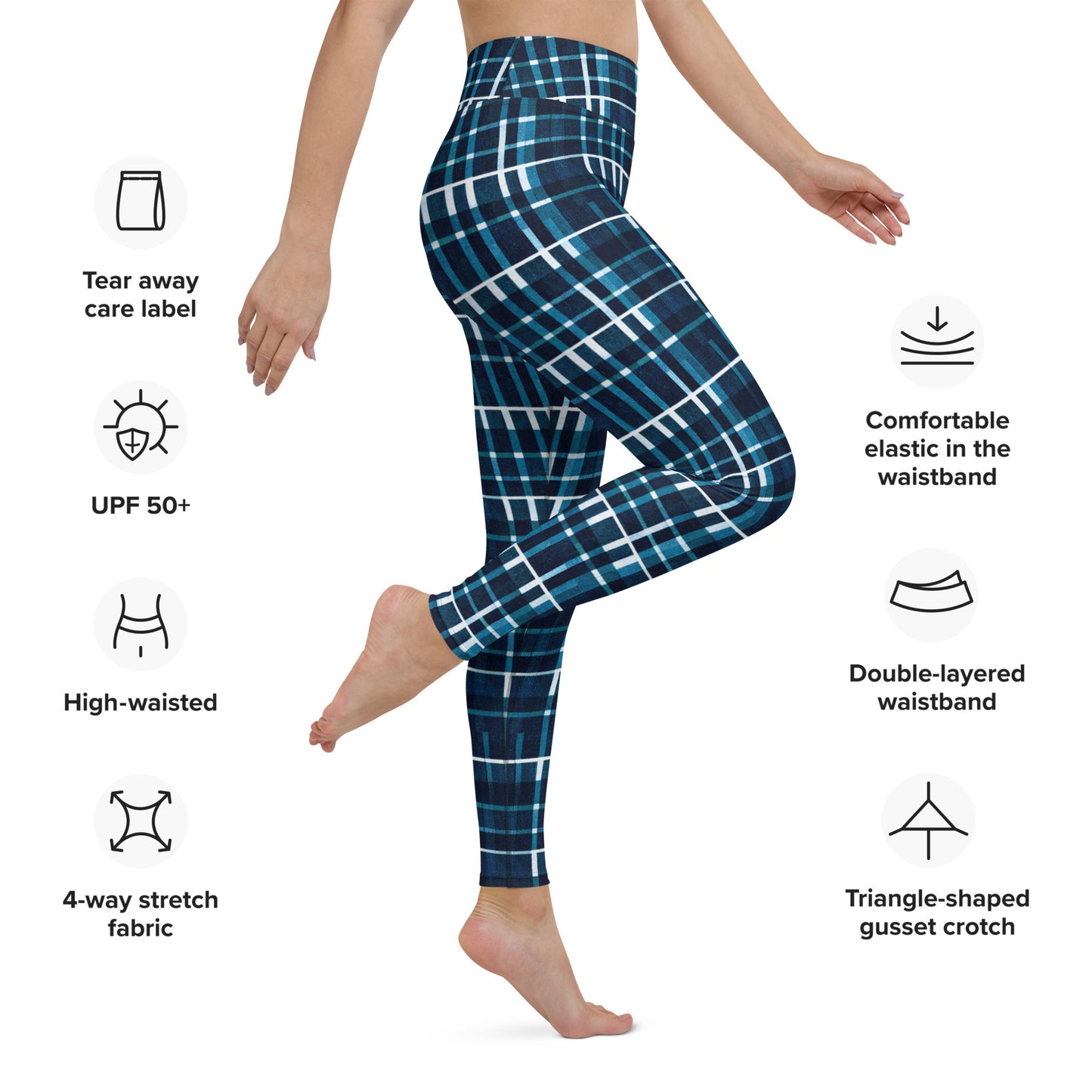 Royal Blue Scottish Heritage Yoga Leggings