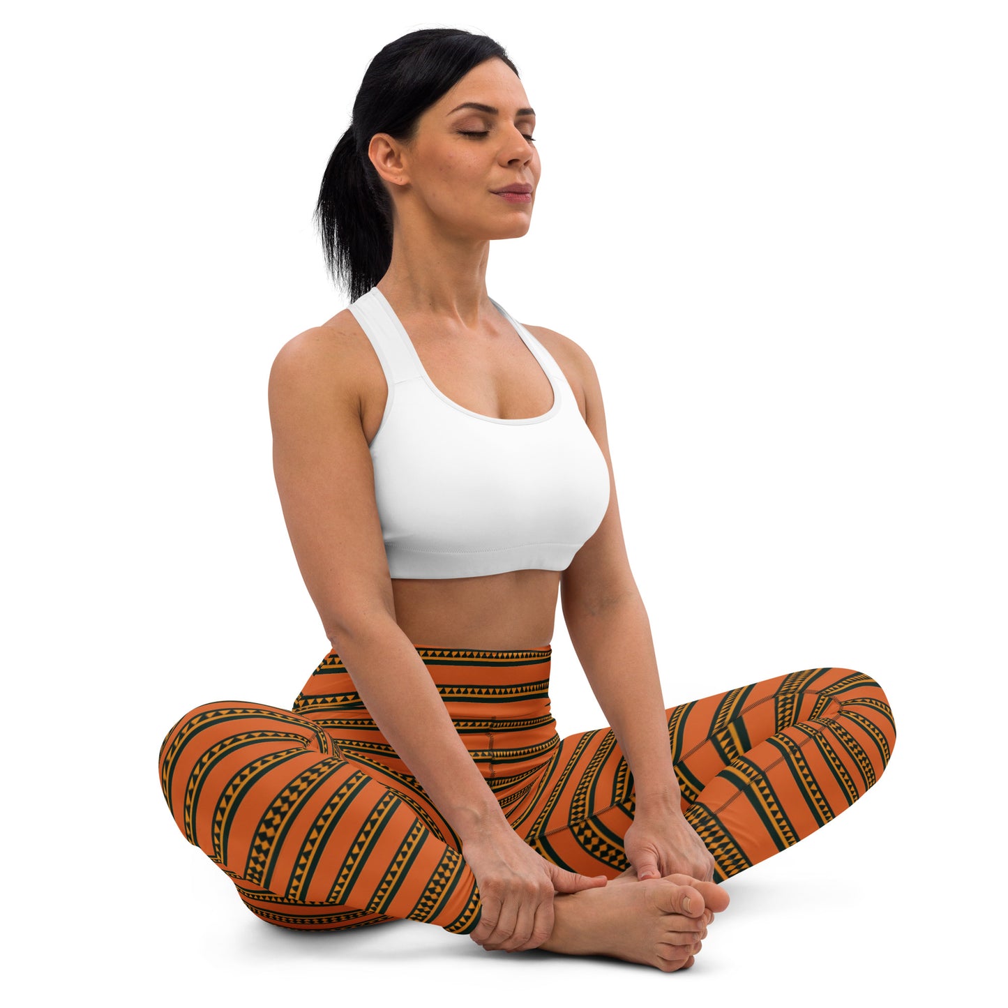 Timbuktu Tangerine Tapestry Yoga Leggings