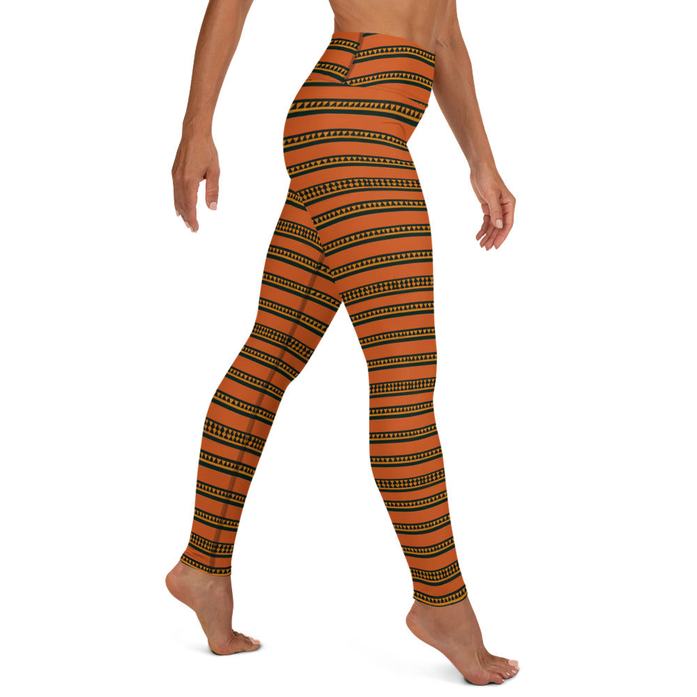 Timbuktu Tangerine Tapestry Yoga Leggings