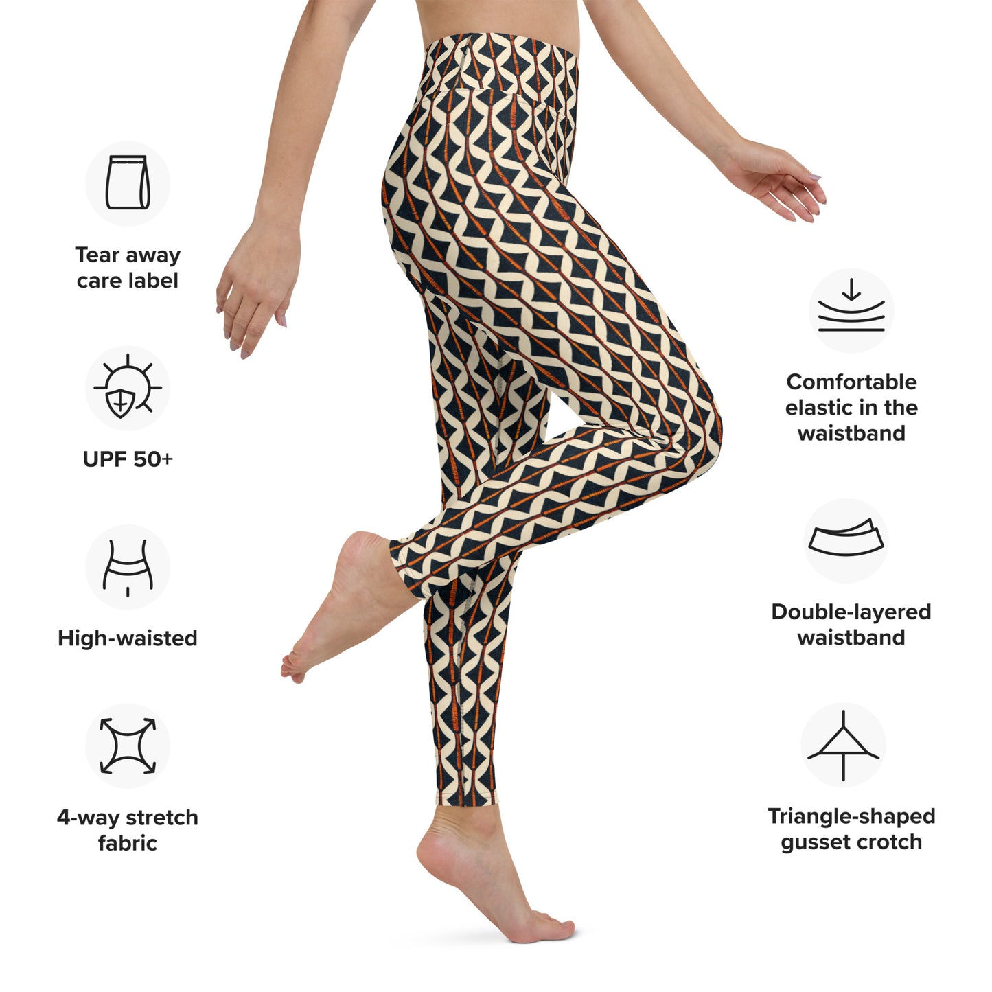 Tribal Tones In Harmony Yoga Leggings