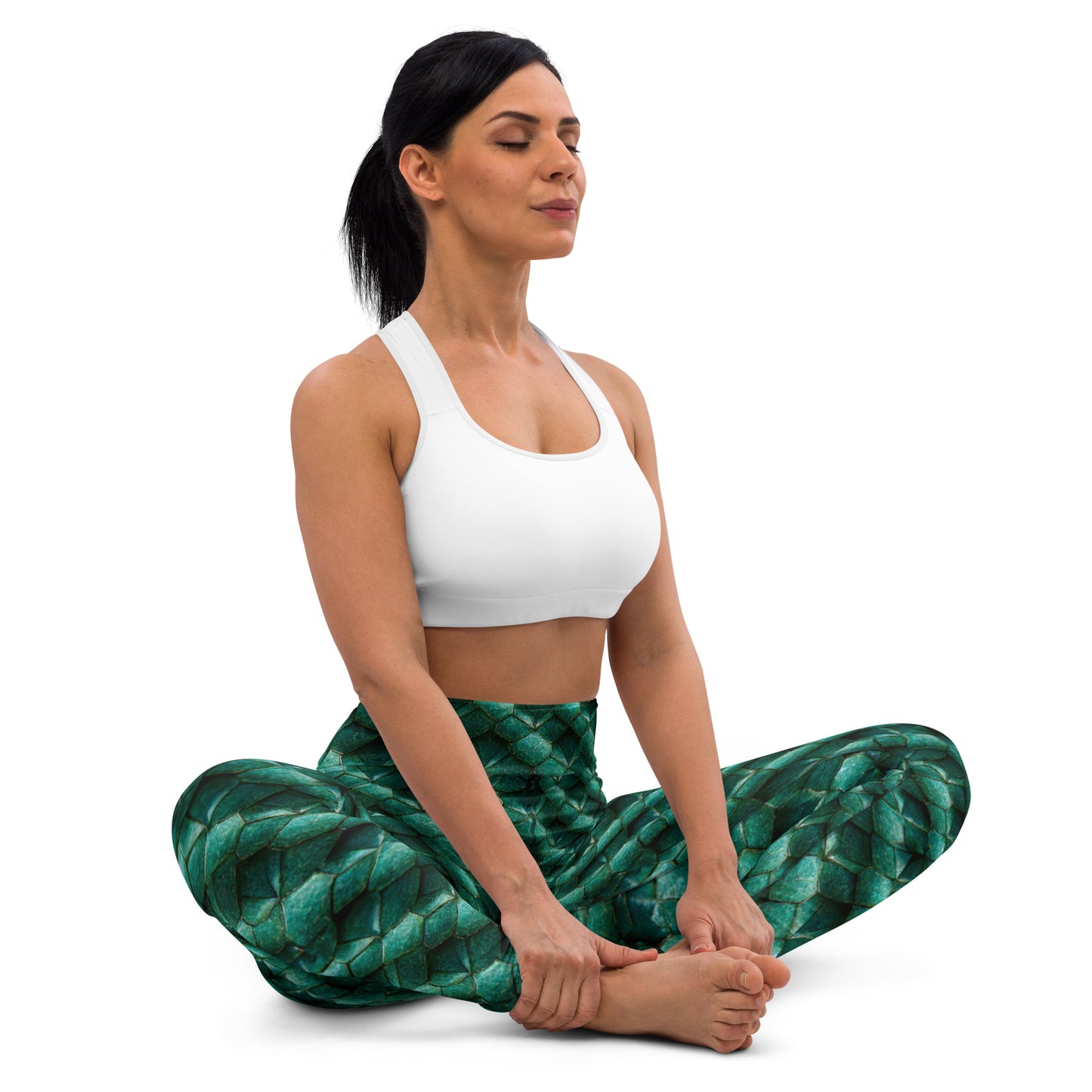 Emeralda the Great Forest Dragon Yoga Leggings