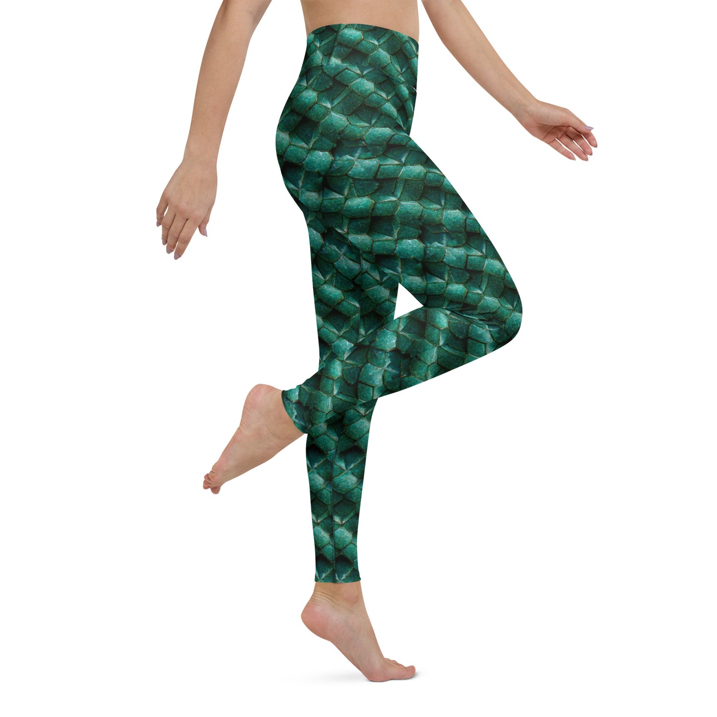 Emeralda the Great Forest Dragon Yoga Leggings