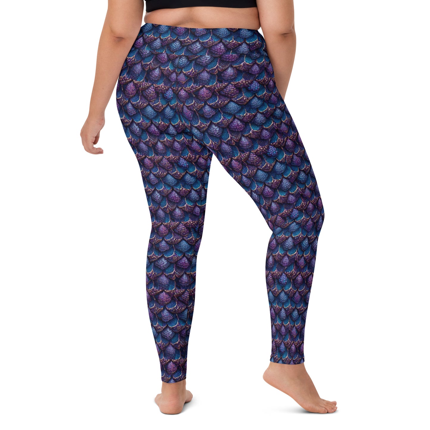 Luminosa, the Radiant Amethyst Drakon Yoga Leggings