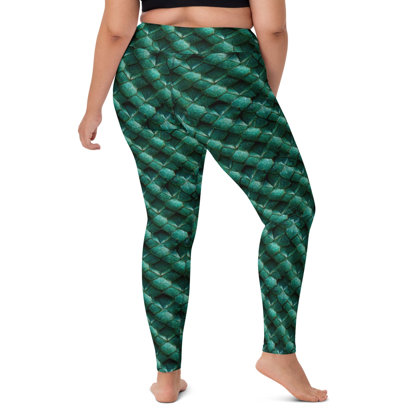 Emeralda the Great Forest Dragon Yoga Leggings