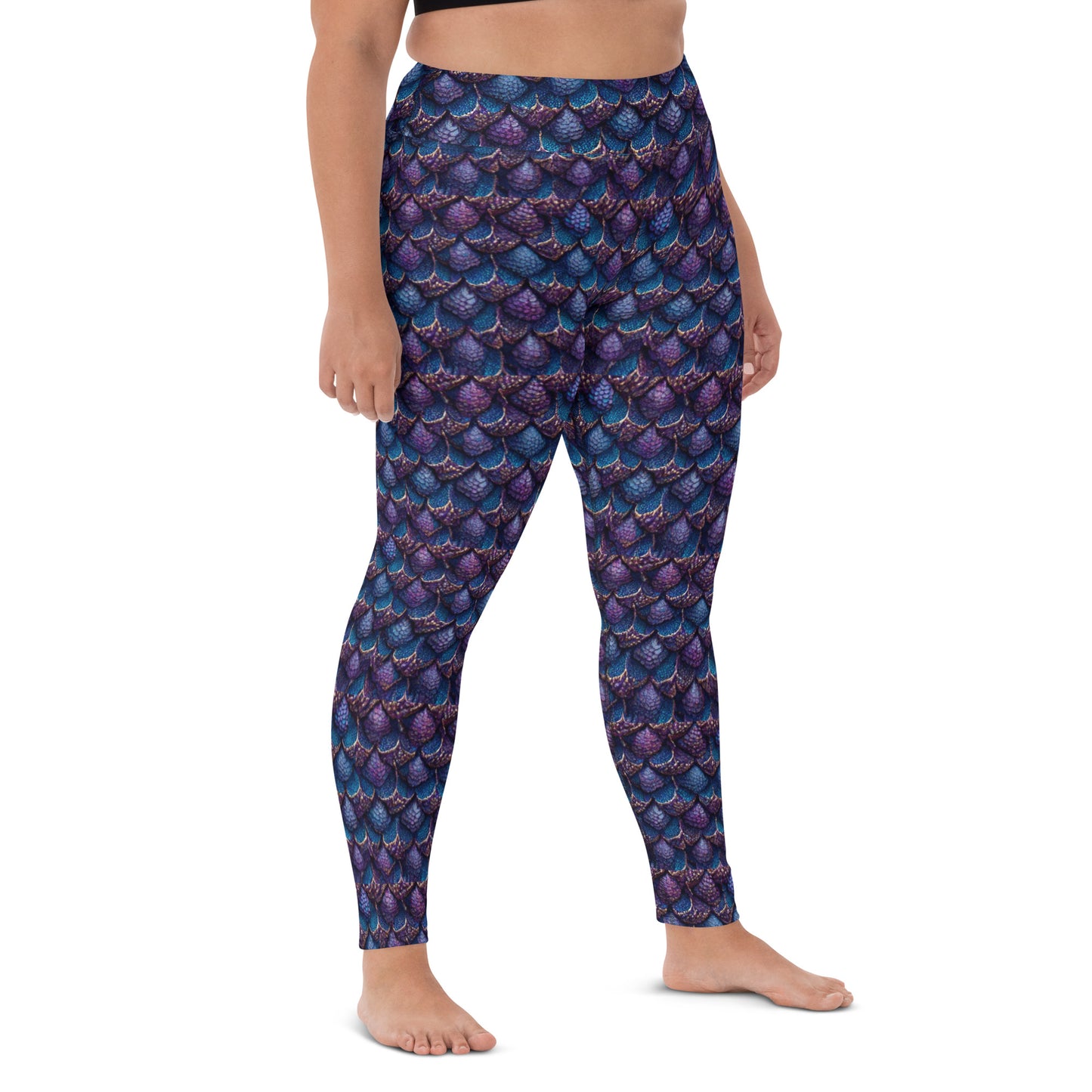 Luminosa, the Radiant Amethyst Drakon Yoga Leggings