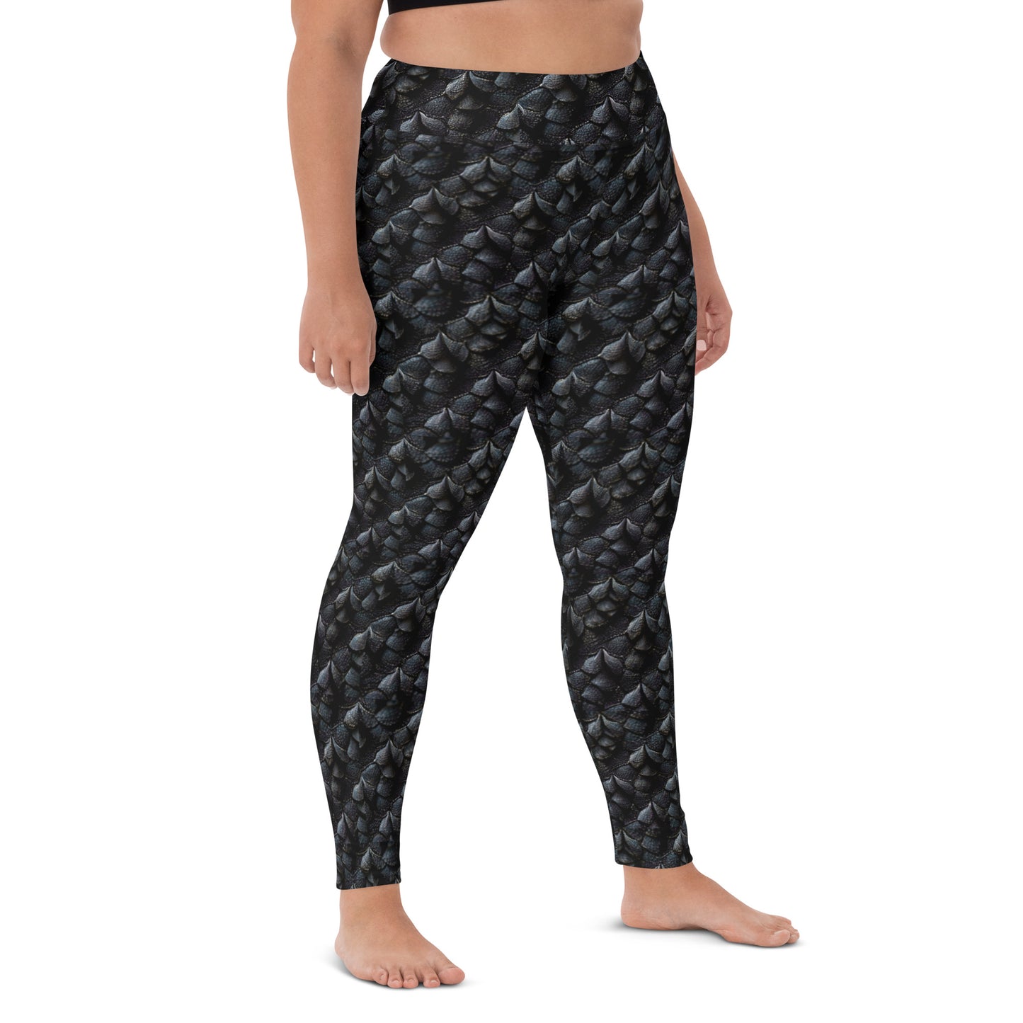 Onyxxor, the Cliff Sentinel Dragon Yoga Leggings