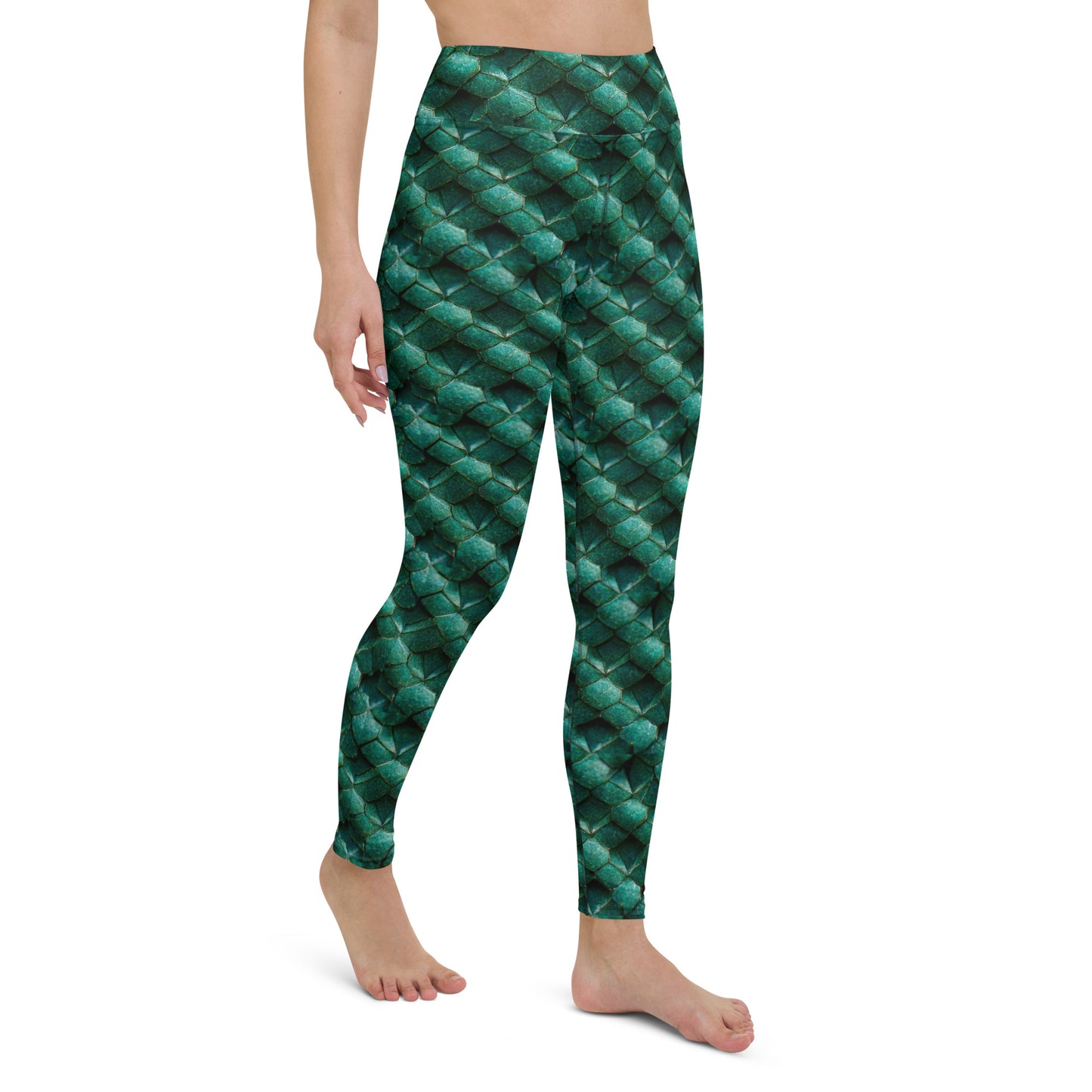 Emeralda the Great Forest Dragon Yoga Leggings