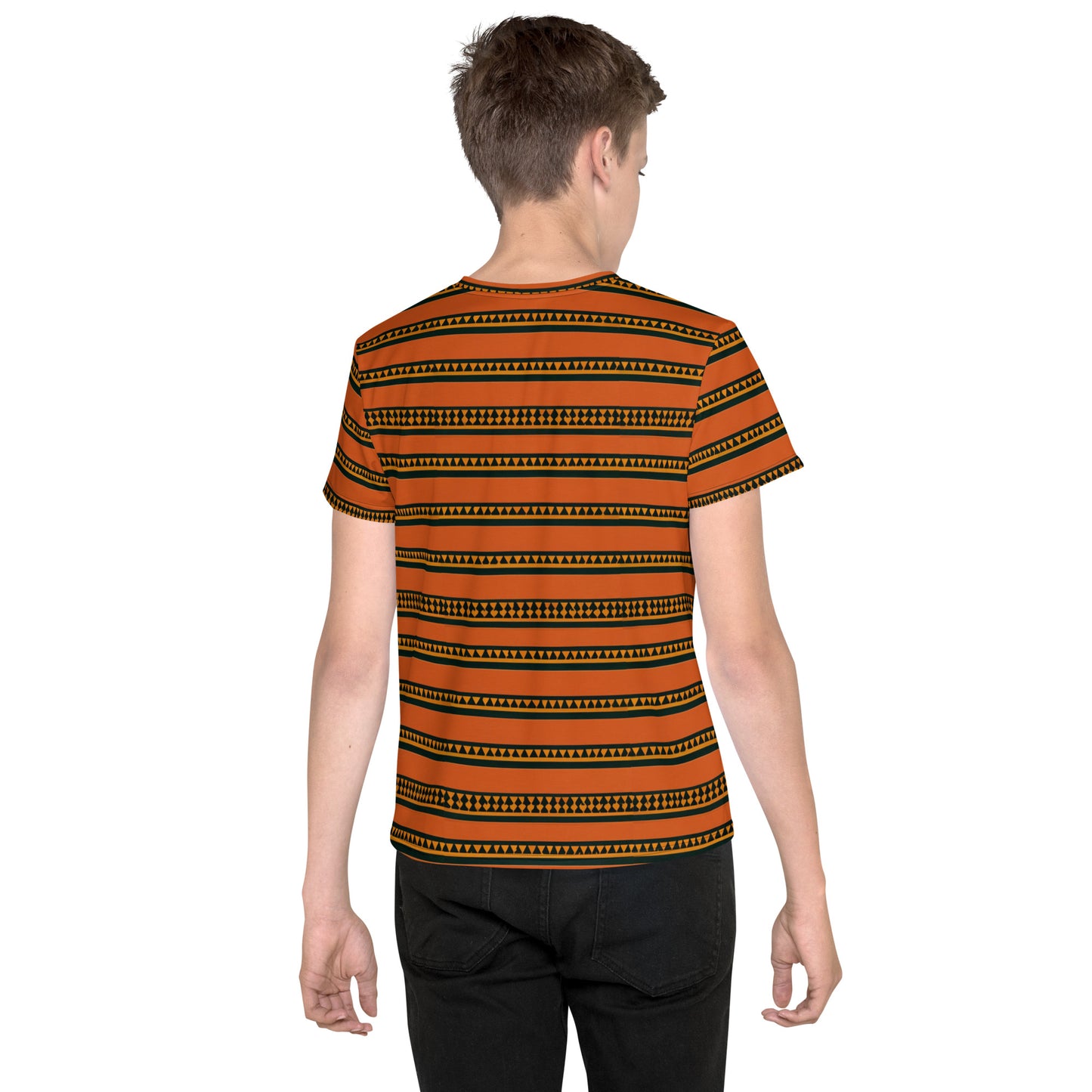 Timbuktu Tangerine Tapestry Junior Boy’s crew neck t-shirt