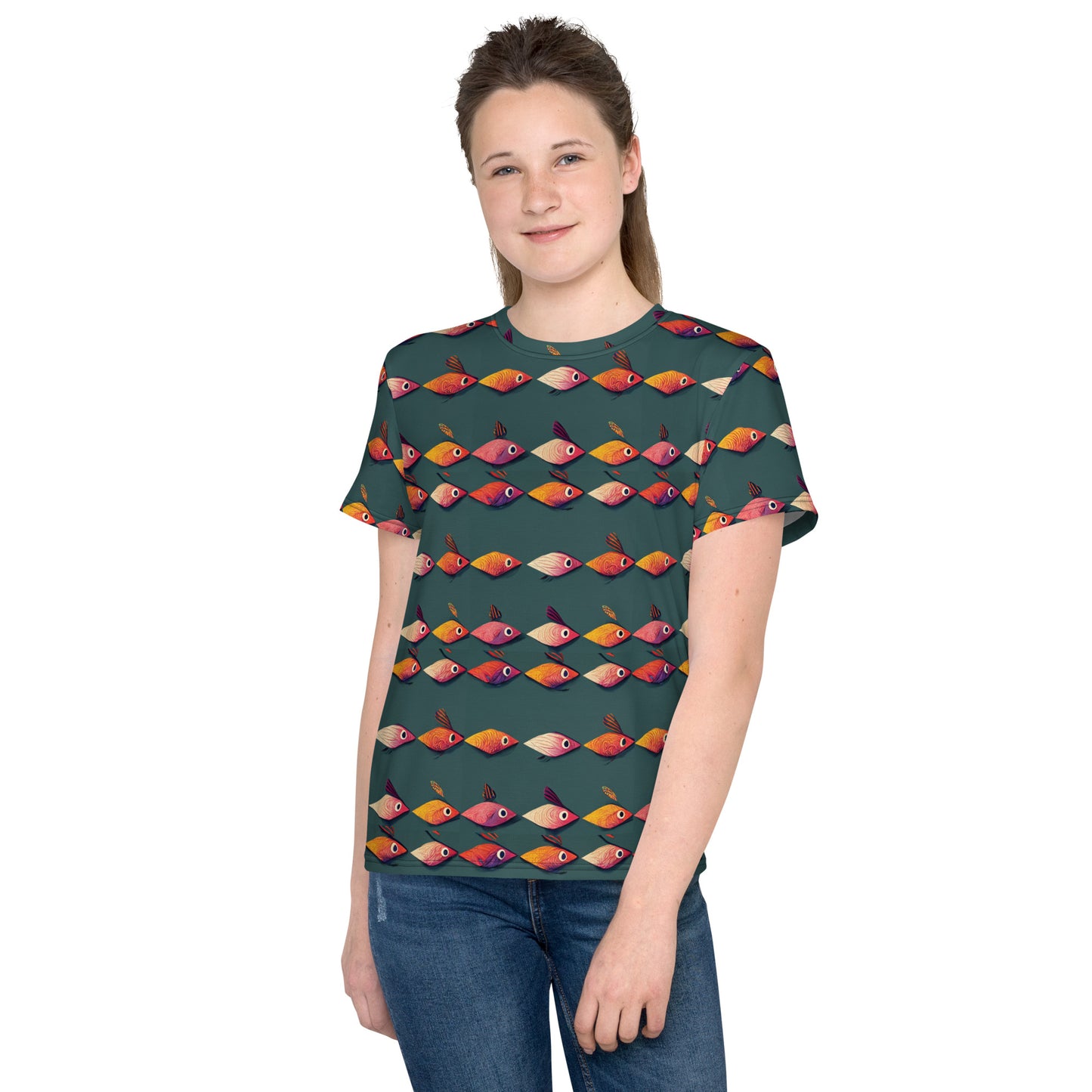 Brilliant Fish Brigade Junior Girl’s crew neck t-shirt