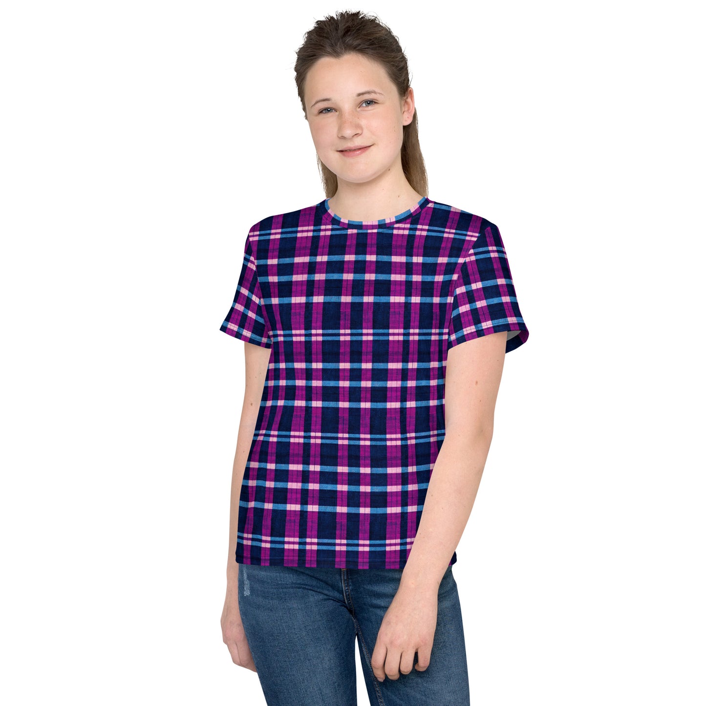 Royal Highlander Plaid Junior’s crew neck t-shirt