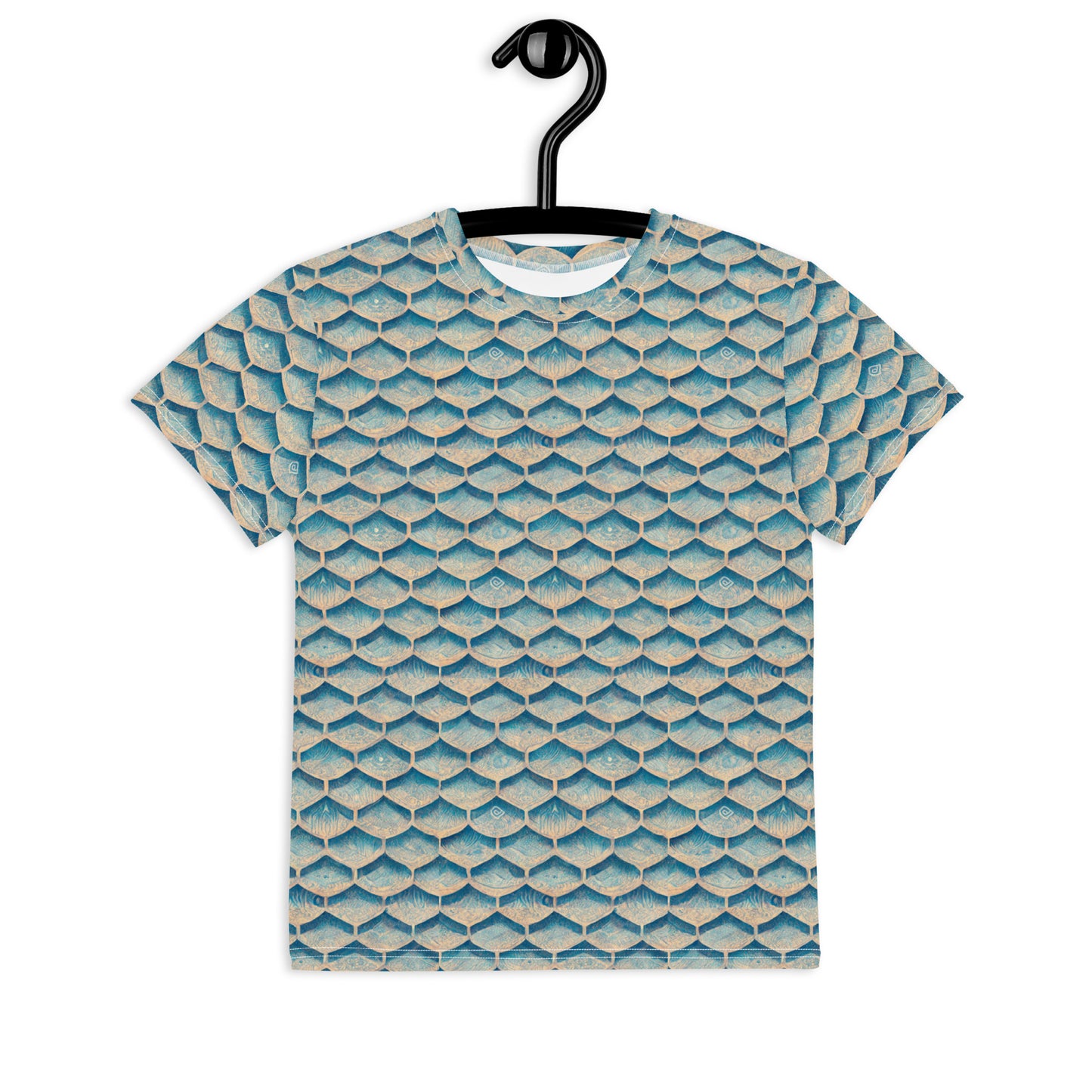 Seafoam Scales Junior Girl’s crew neck t-shirt