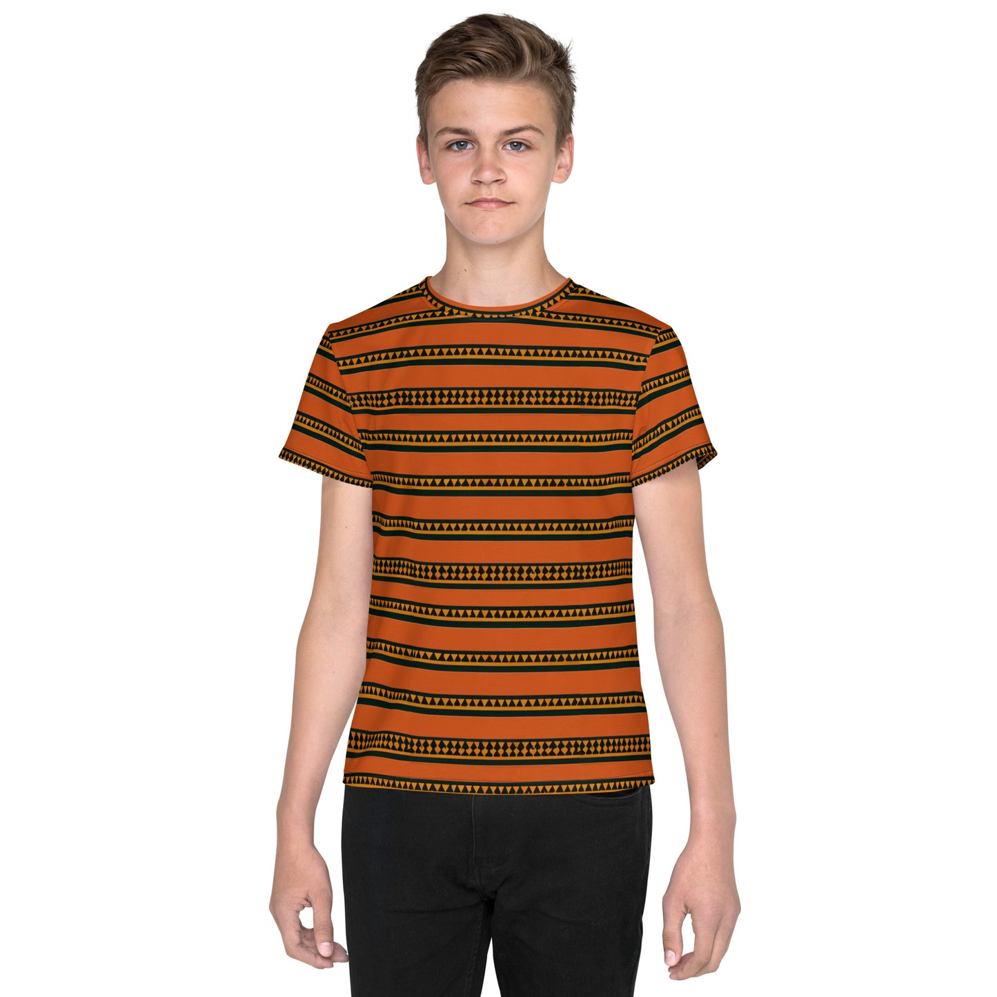 Timbuktu Tangerine Tapestry Junior Boy’s crew neck t-shirt