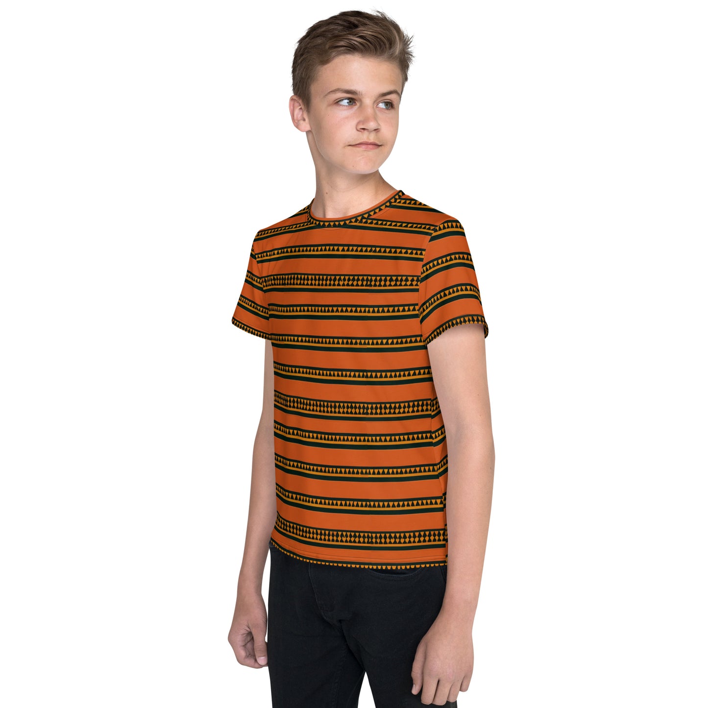 Timbuktu Tangerine Tapestry Junior Boy’s crew neck t-shirt