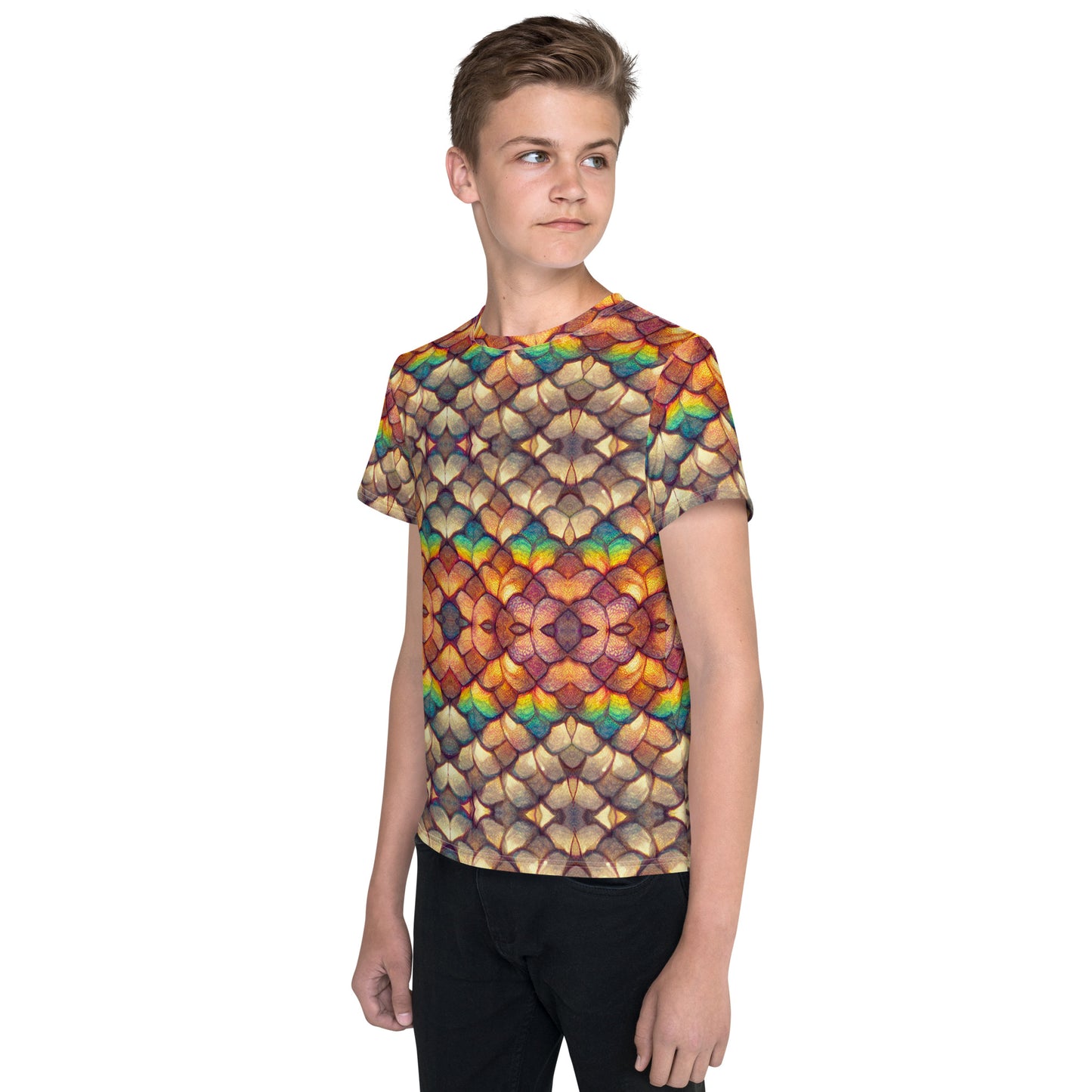 Cloeyra, the Radiant Aether Dragon Junior Boy’s crew neck t-shirt