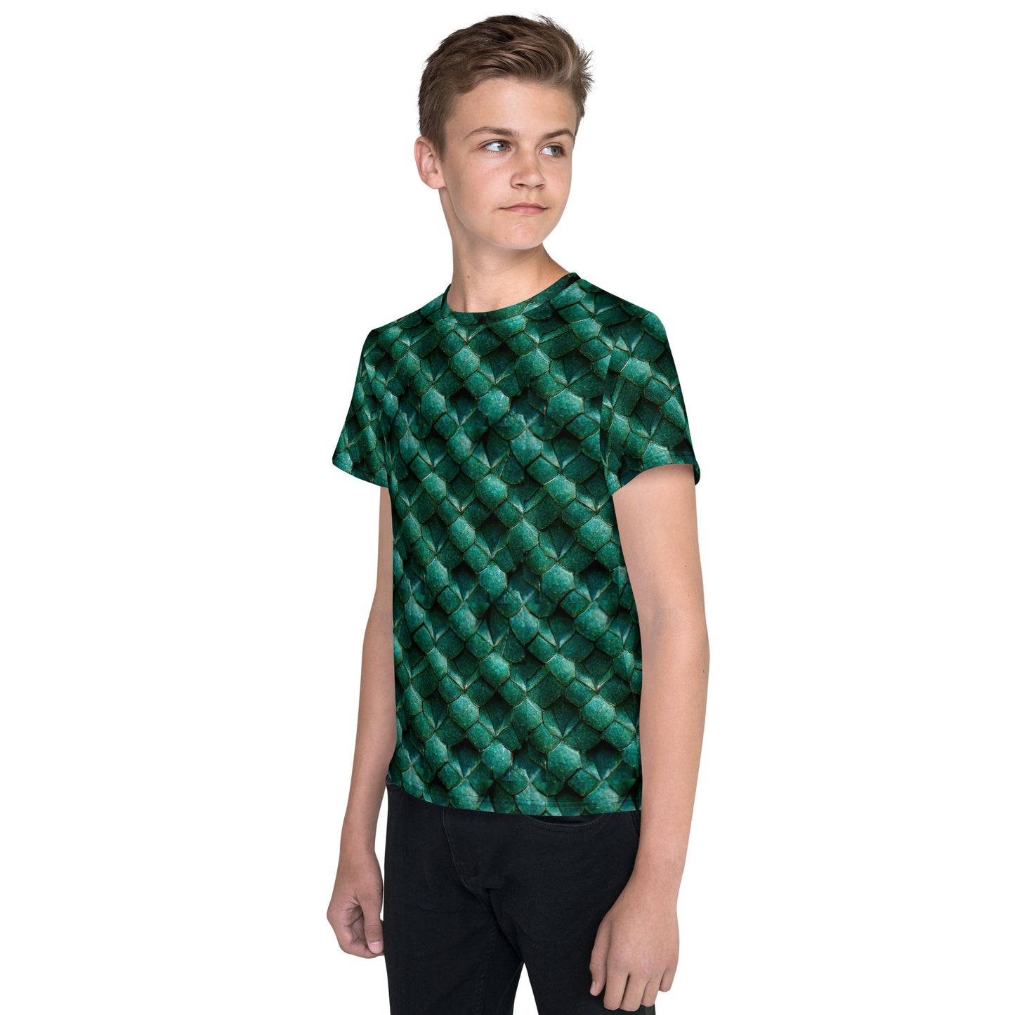 Emeralda the Great Forest Dragon Junior Boy’s crew neck t-shirt