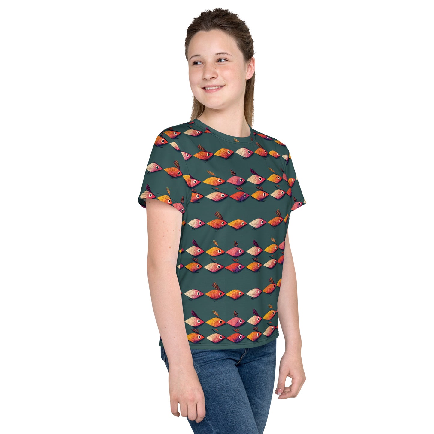 Brilliant Fish Brigade Junior Girl’s crew neck t-shirt