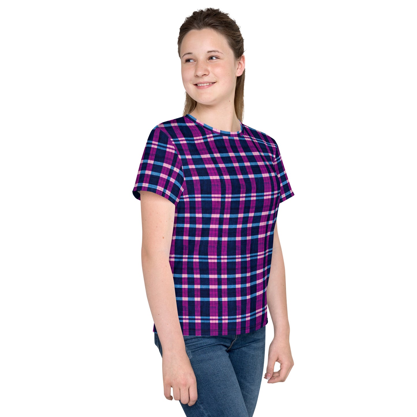 Royal Highlander Plaid Junior’s crew neck t-shirt