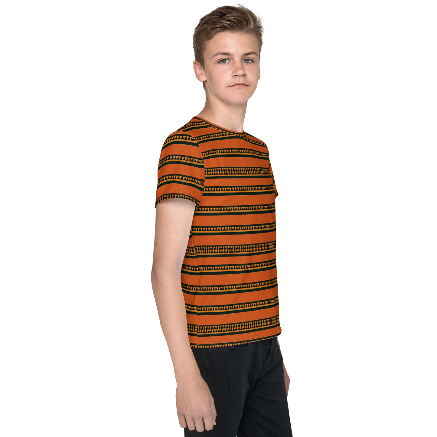 Timbuktu Tangerine Tapestry Junior Boy’s crew neck t-shirt