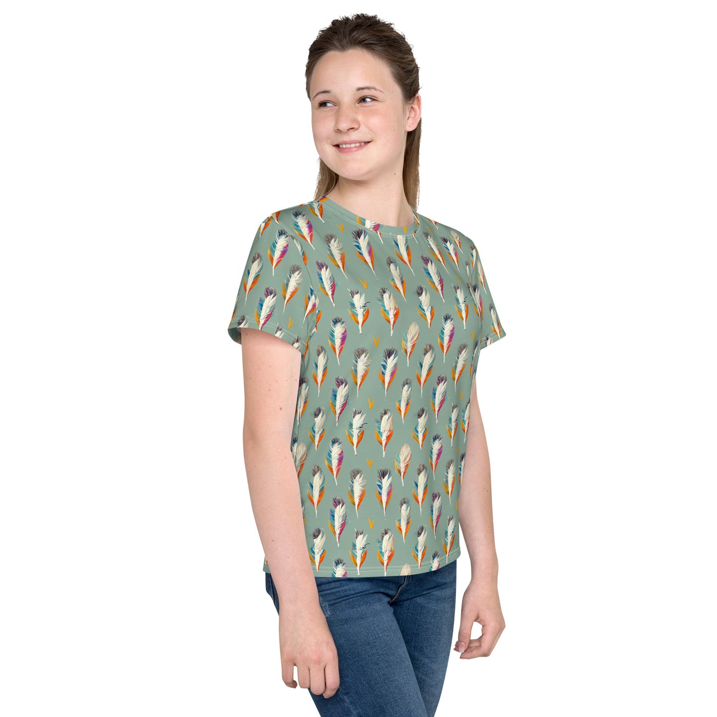 Tropical Birdsong Junior Girl’s crew neck t-shirt