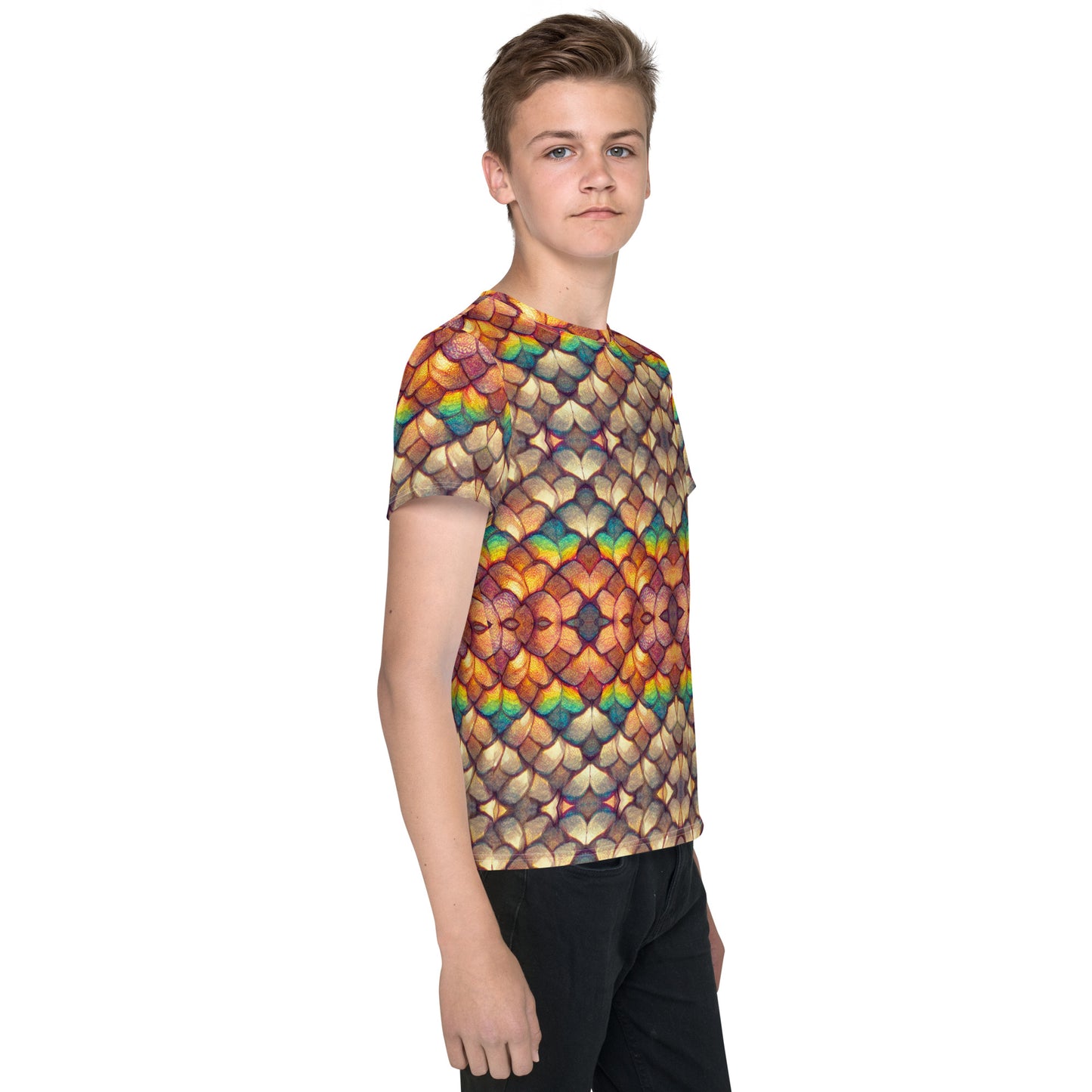 Cloeyra, the Radiant Aether Dragon Junior Boy’s crew neck t-shirt