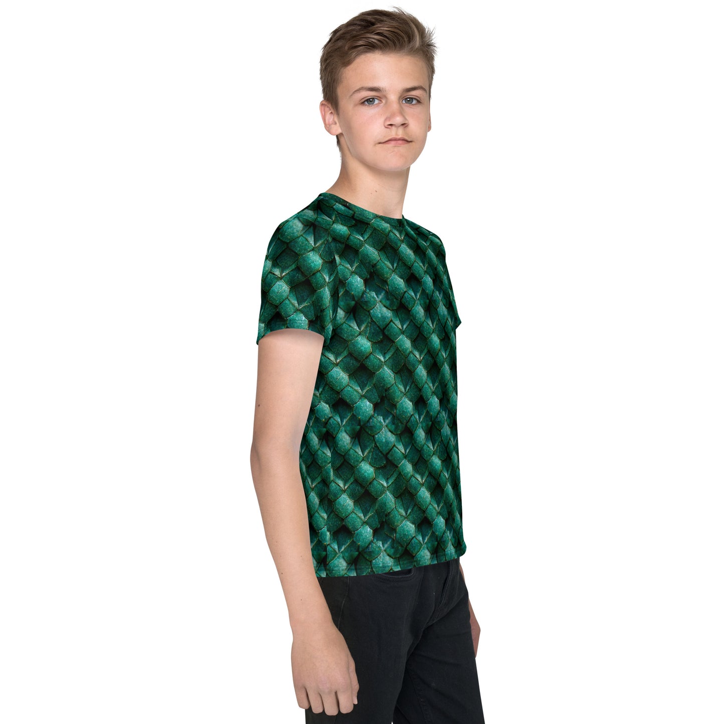 Emeralda the Great Forest Dragon Junior Boy’s crew neck t-shirt