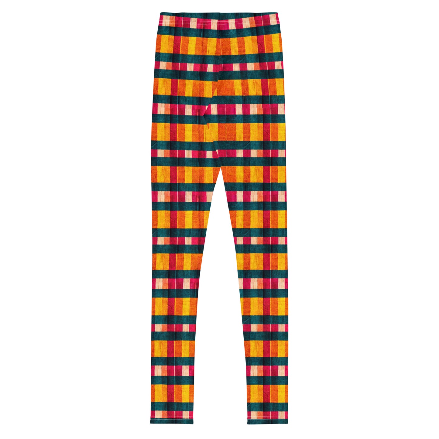 Tropical Fiesta Plaid Junior Girl’s Leggings