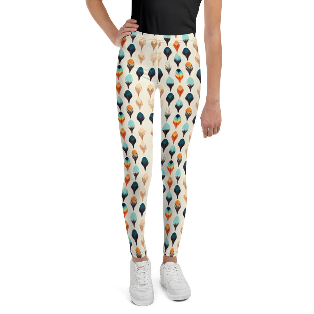 Colorful Plumes Junior Girl’s Leggings