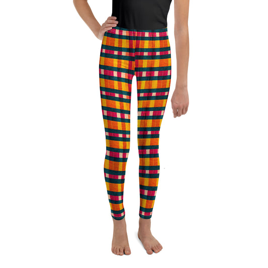 Tropical Fiesta Plaid Junior Girl’s Leggings