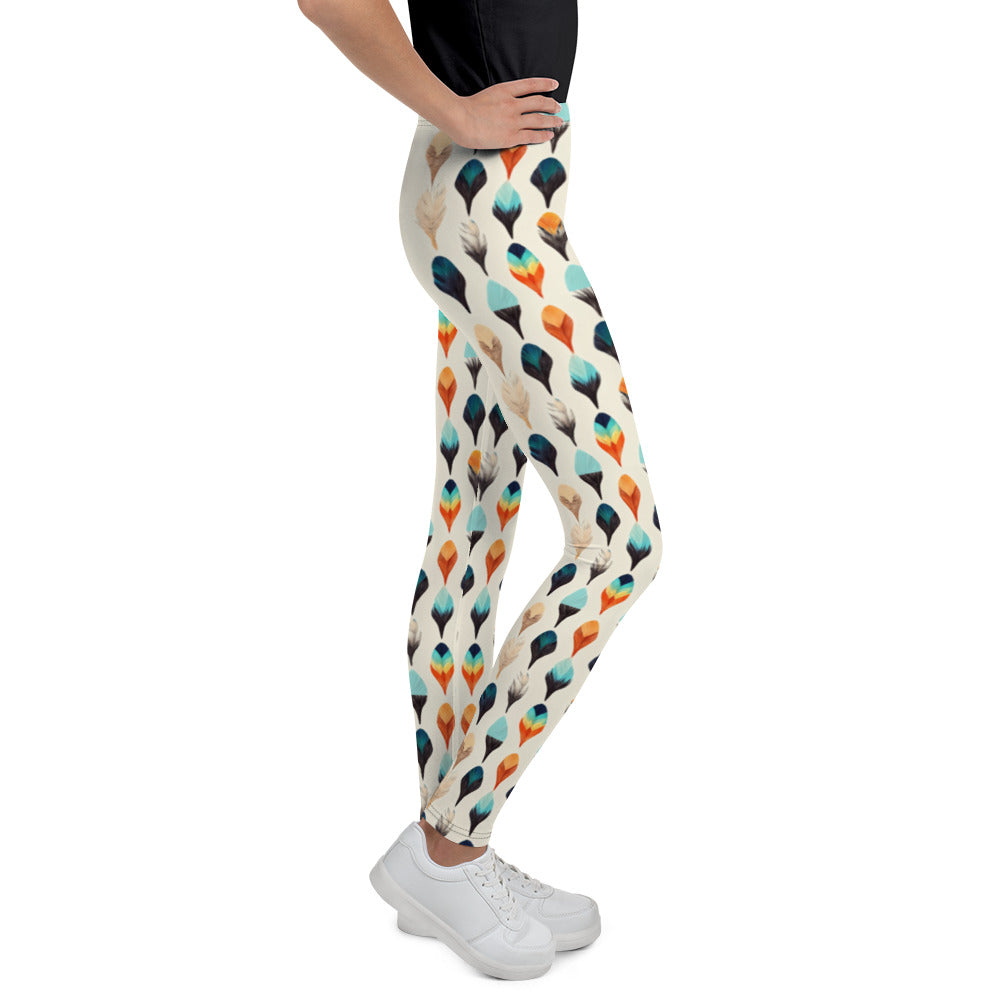 Colorful Plumes Junior Girl’s Leggings