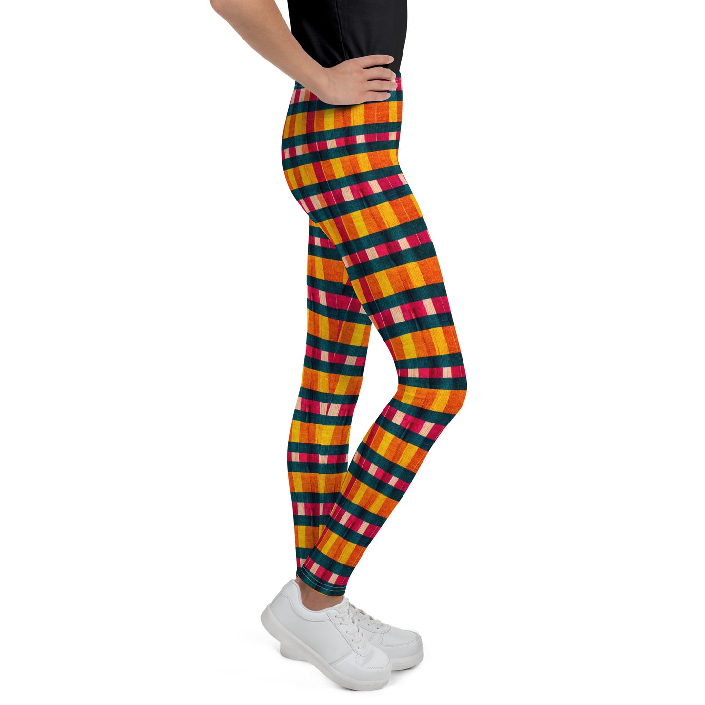 Tropical Fiesta Plaid Junior Girl’s Leggings