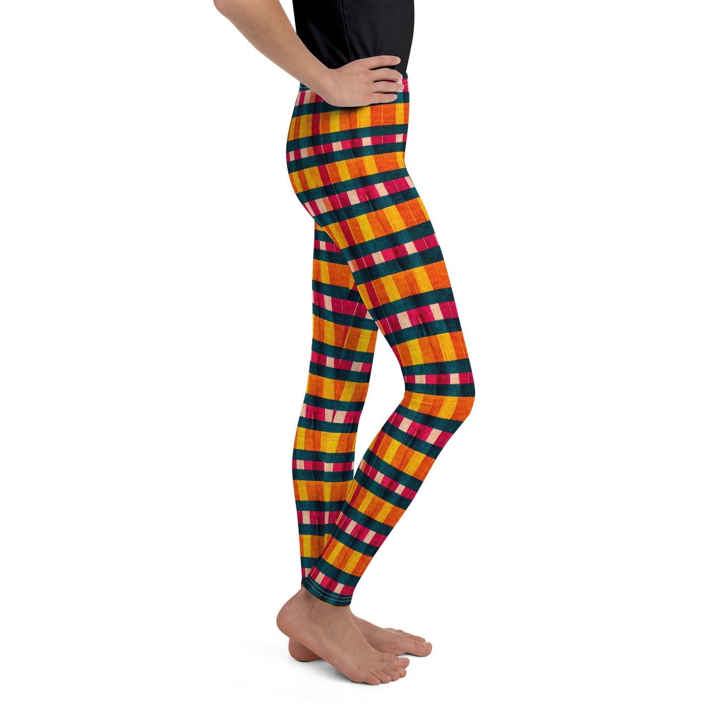 Tropical Fiesta Plaid Junior Girl’s Leggings