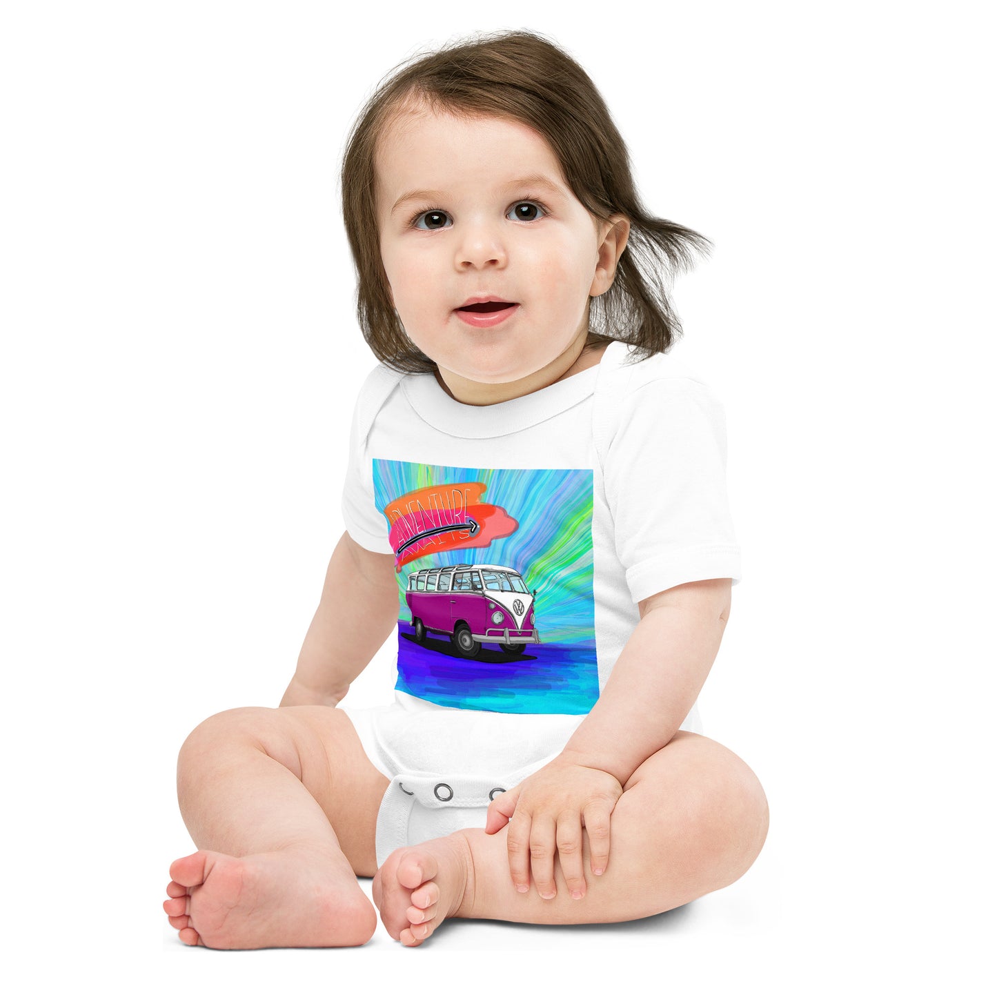 Adventure Awaits Baby short sleeve one piece