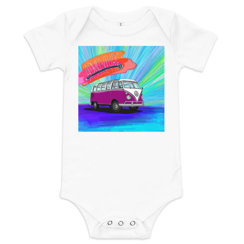 Adventure Awaits Baby short sleeve one piece