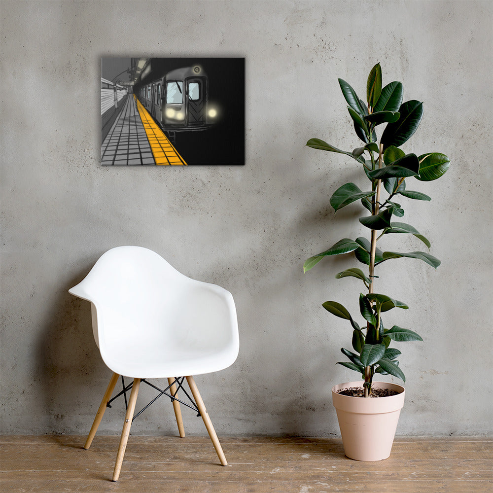 NYC Subway Q Train Canvas