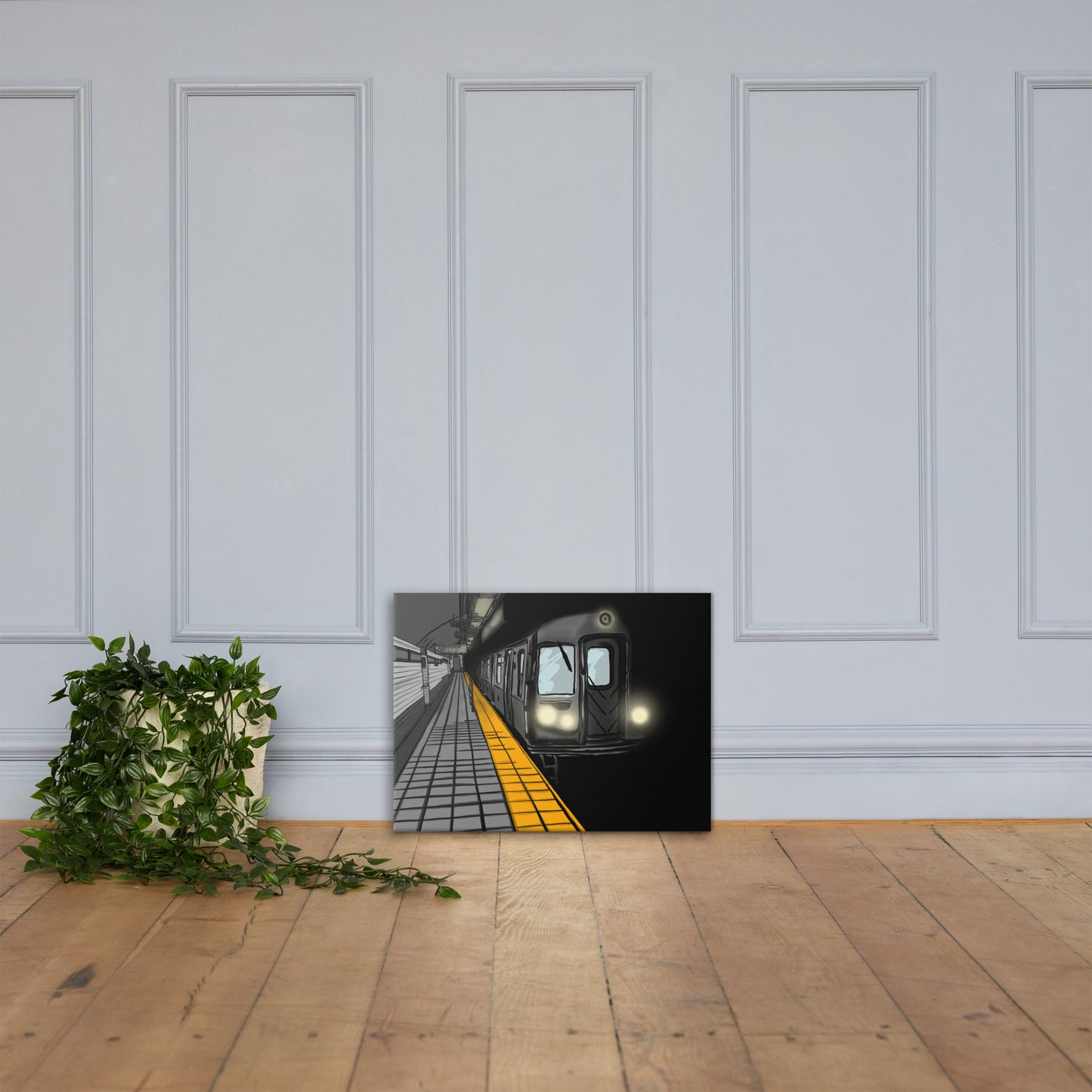 NYC Subway Q Train Canvas