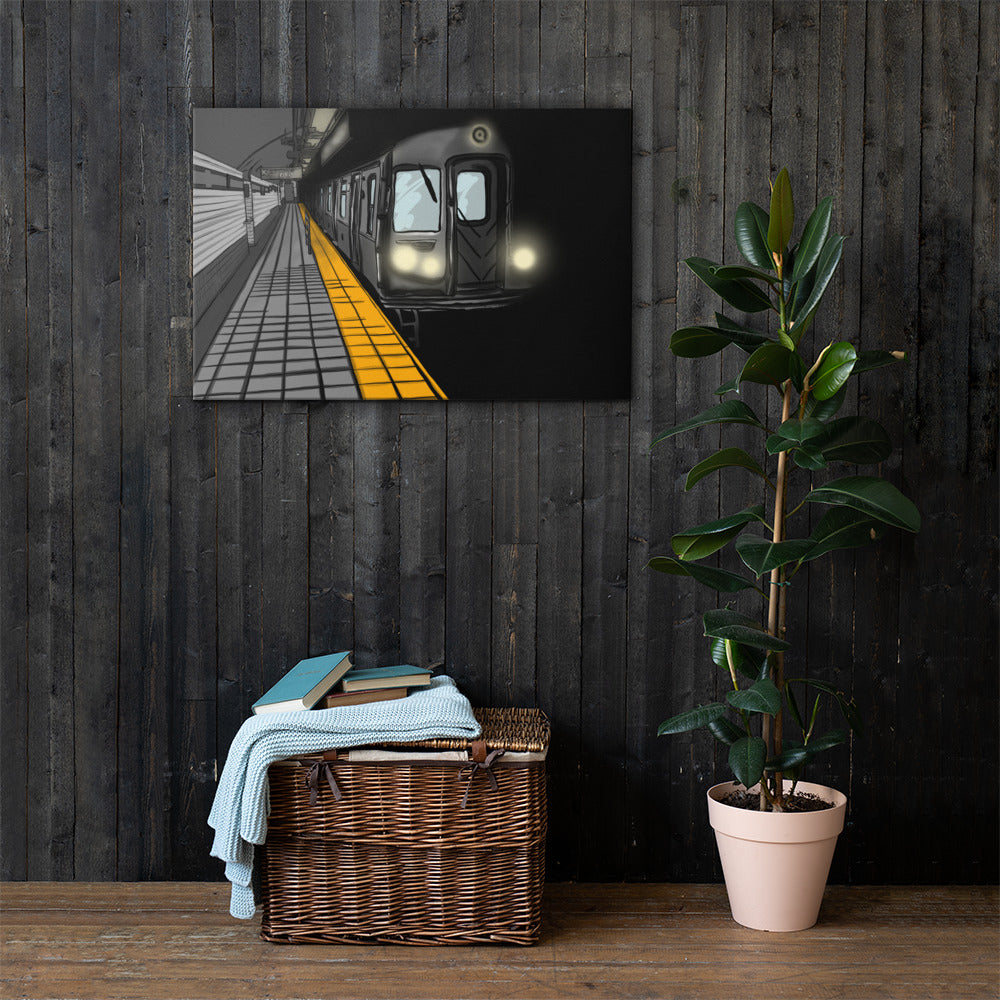 NYC Subway Q Train Canvas