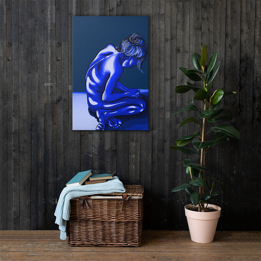 Grief In Blue Canvas