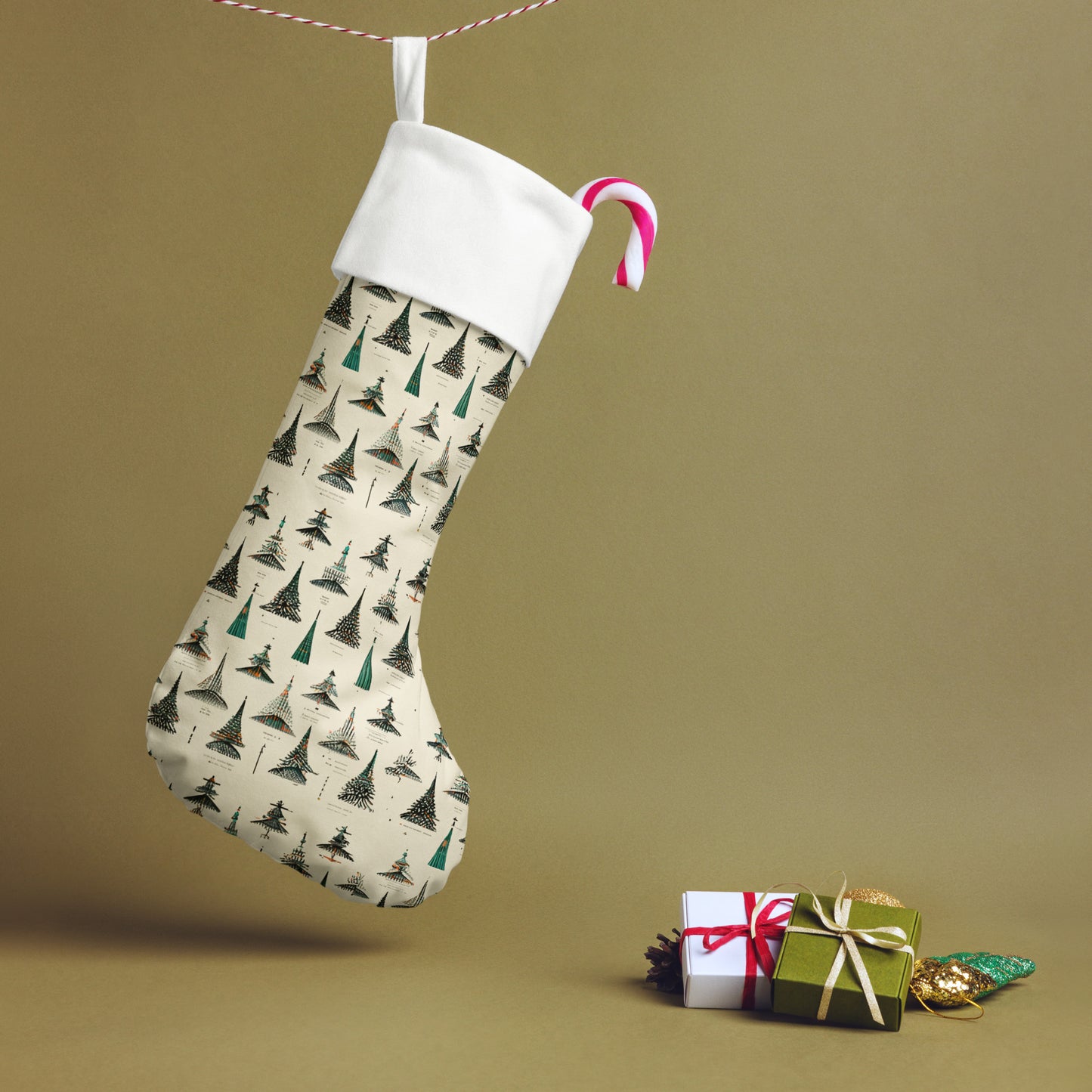 Boughs of Stillness Christmas stocking