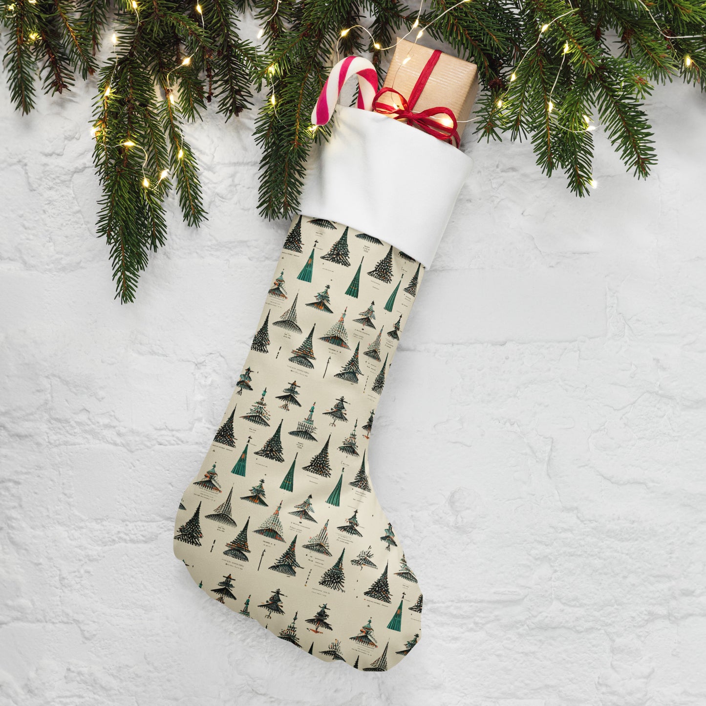 Boughs of Stillness Christmas stocking